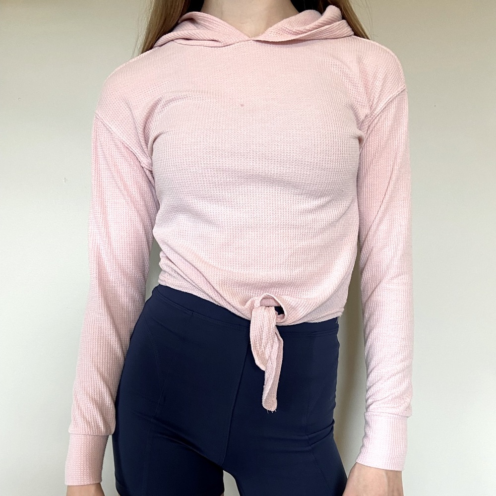 Pink Long sleeve hoodie (Sm)